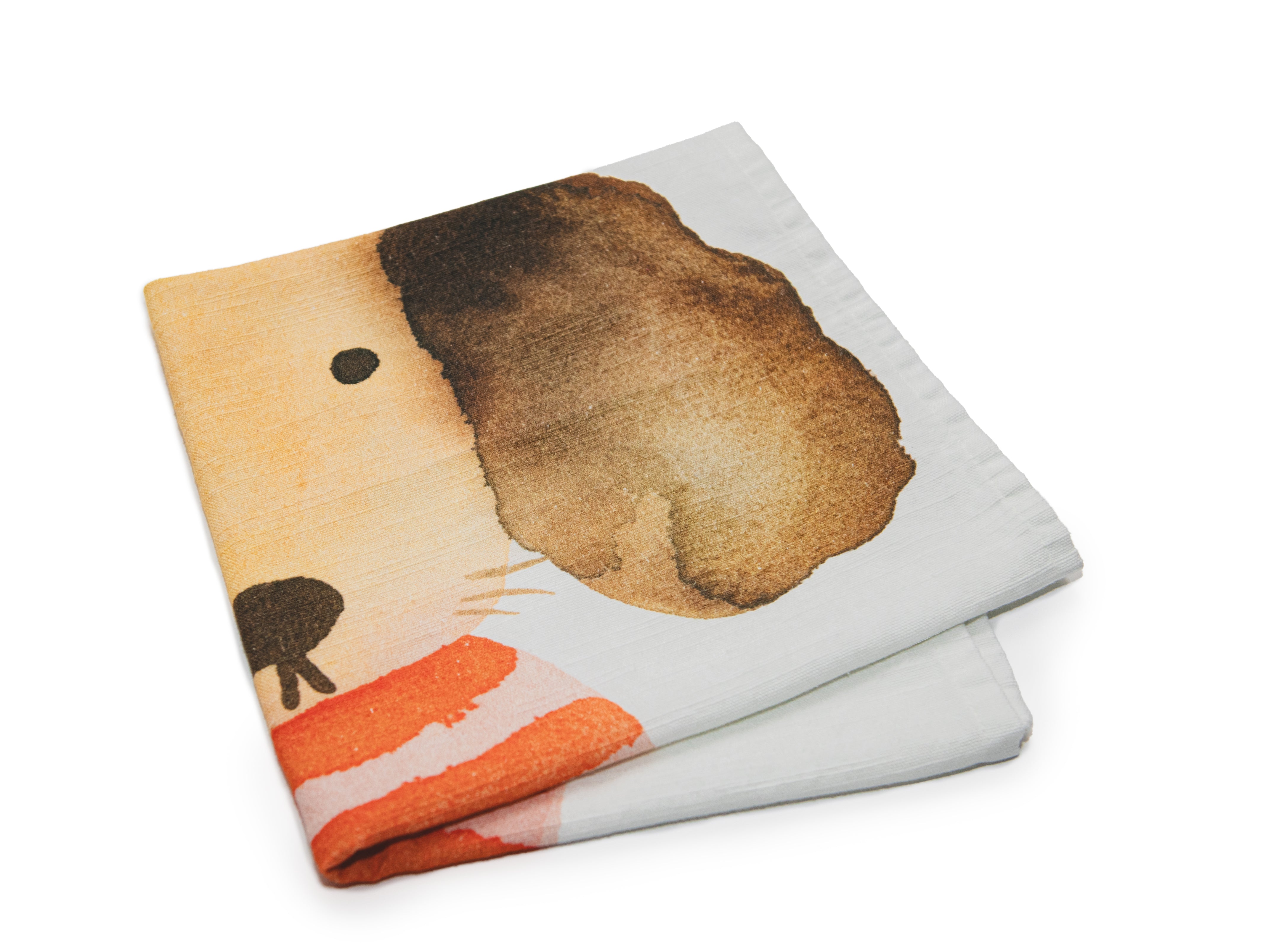 Floral Dog Tea Towel