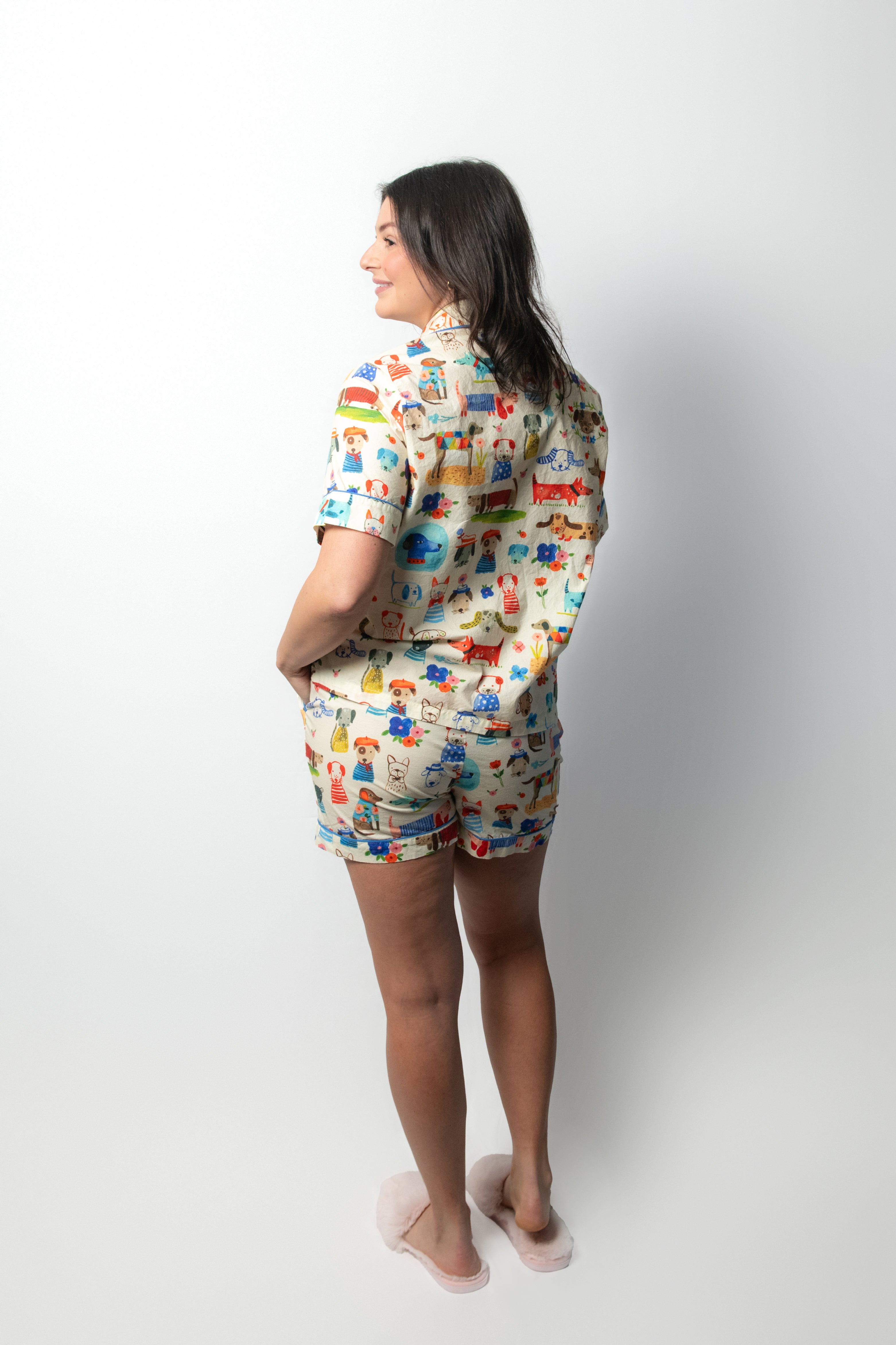 Painted Dog Short Pajama Set