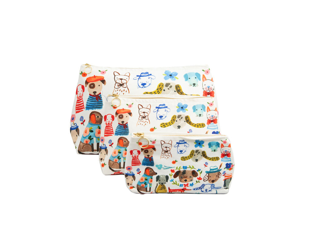 Painted Dog Cosmetic Bag