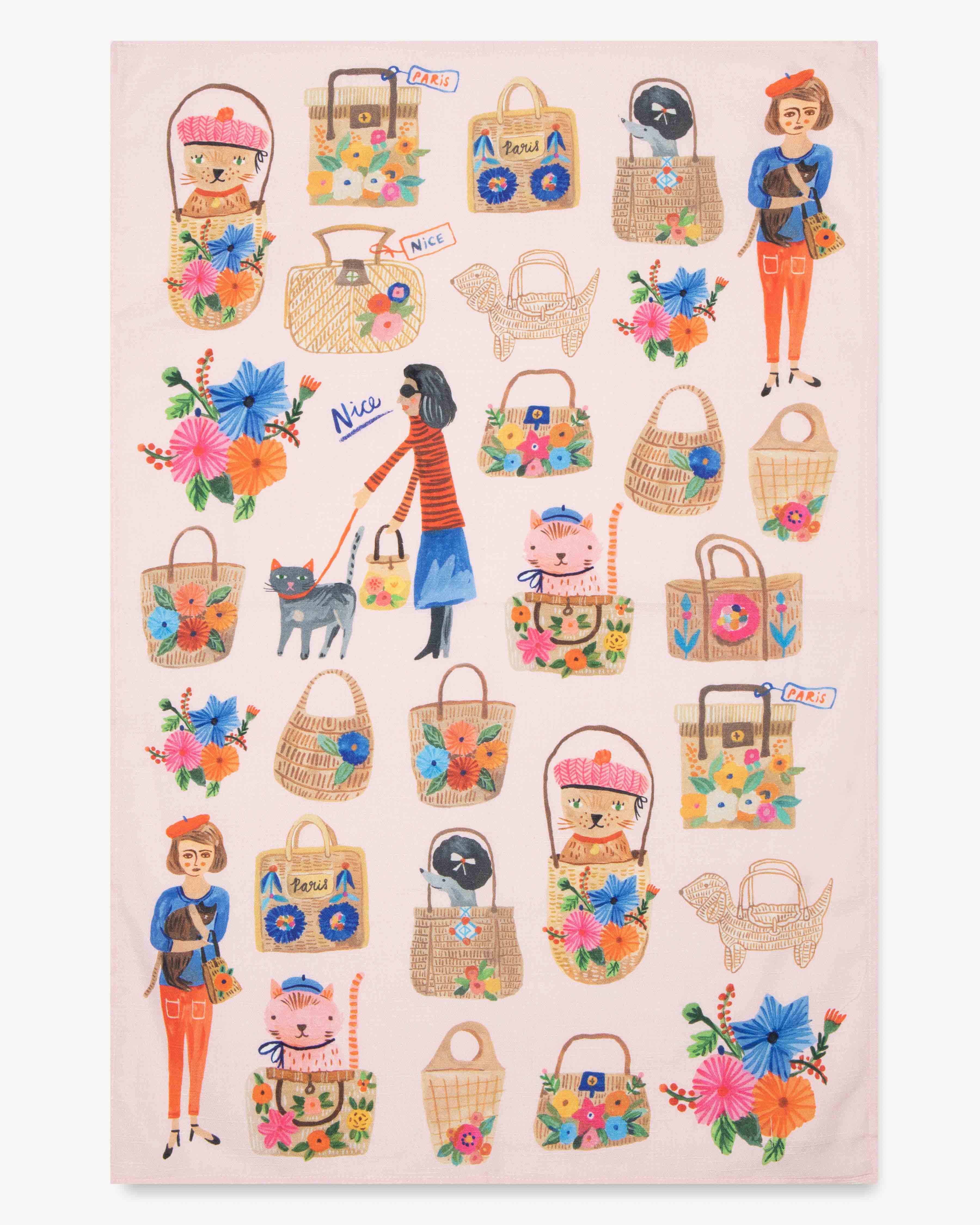 Ooh La La Cats Tea Towel