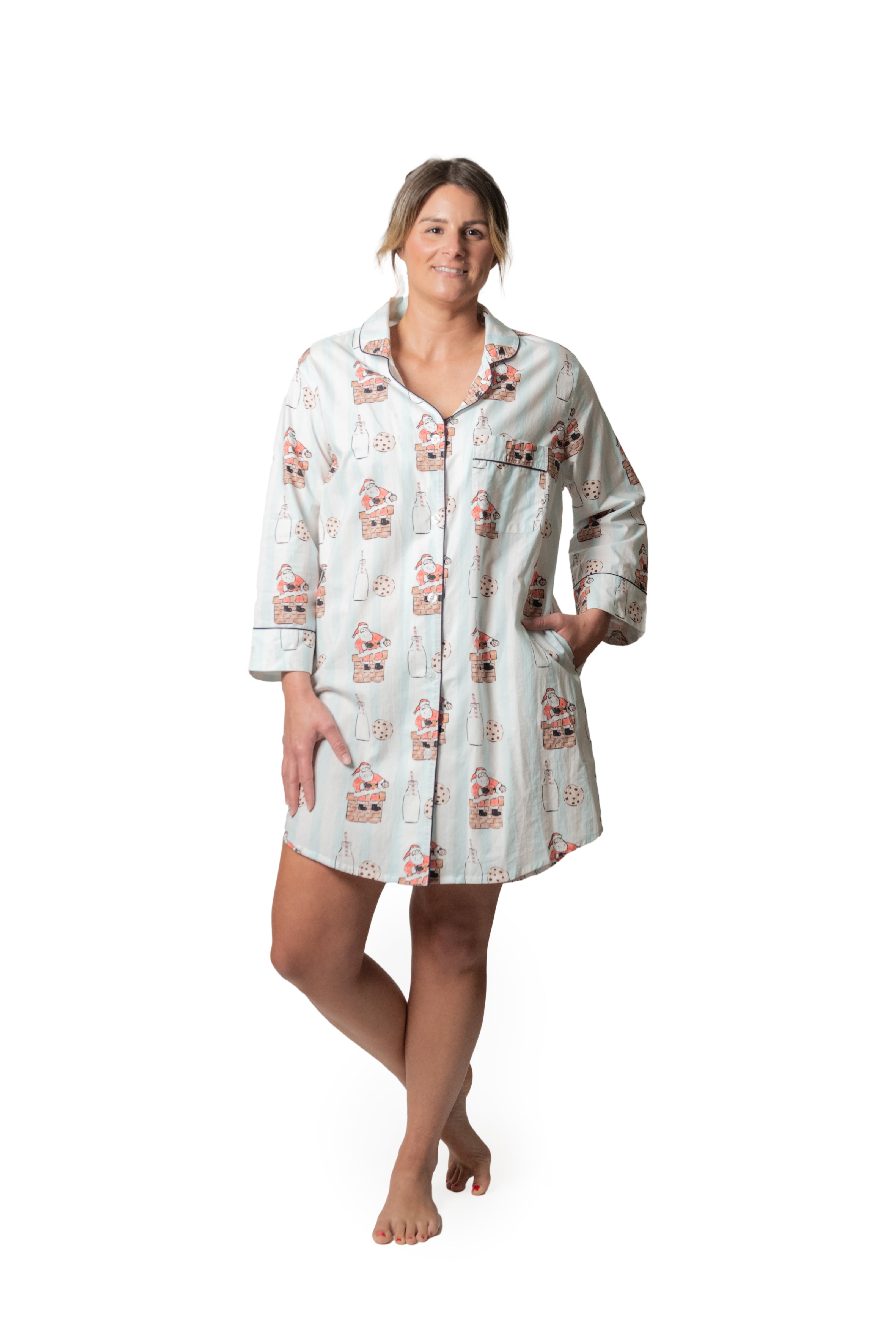 Milk & Cookies Long Shirt Pajamas