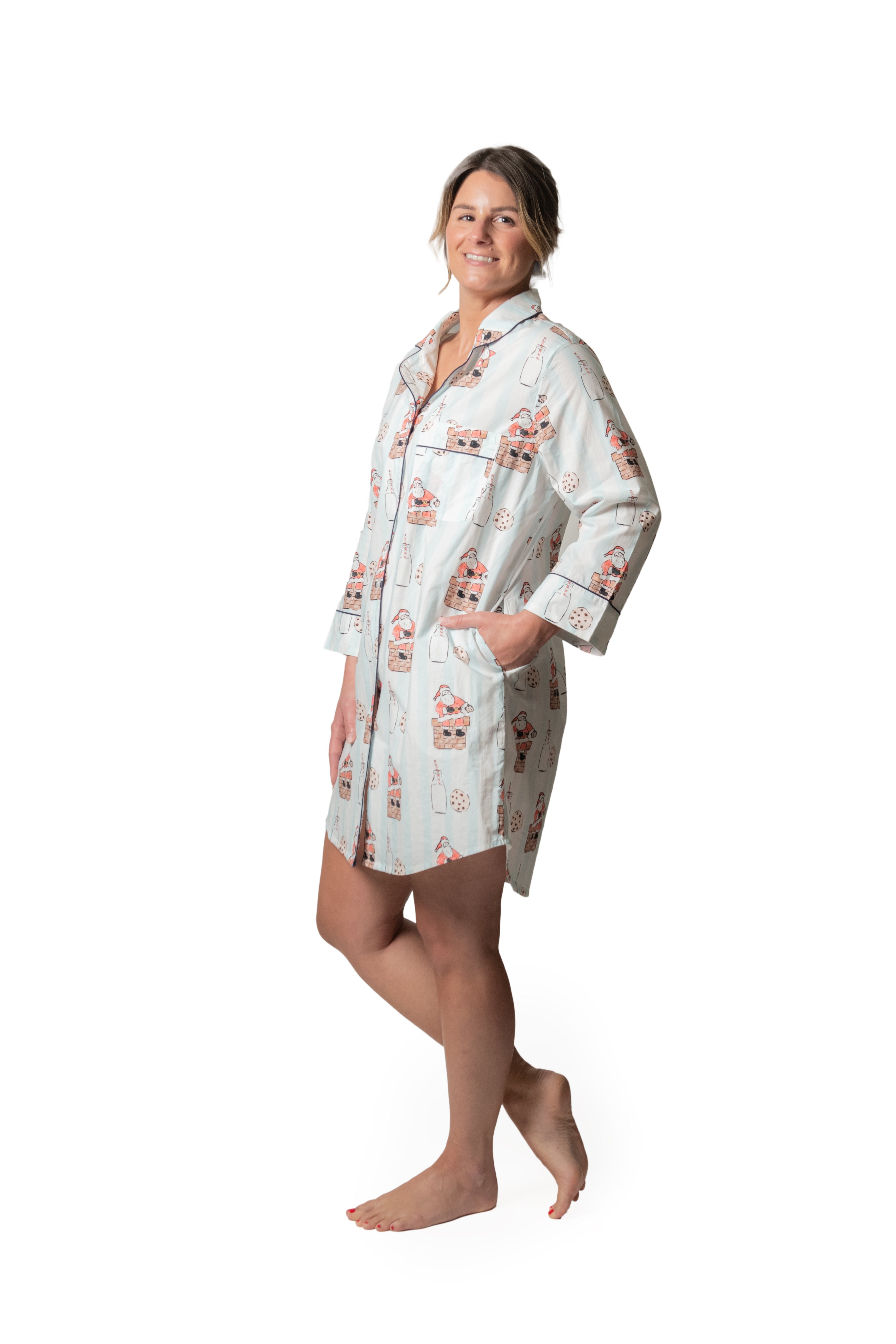 Milk & Cookies Long Shirt Pajamas